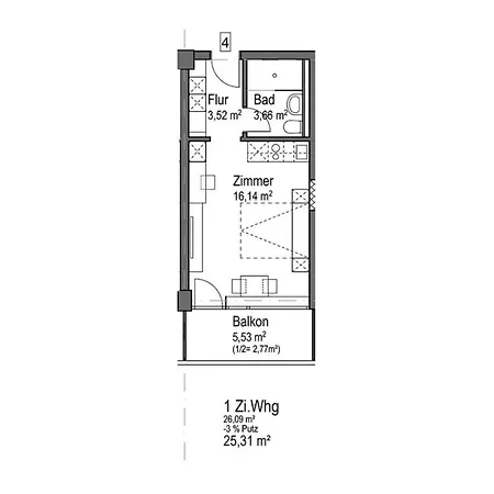 Apartment Huber Living Basic 205 Germering